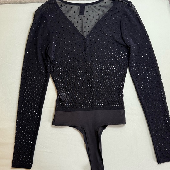 Windsor Black Studded Long Sleeve Bodysuit #43 - Picture 2 of 4